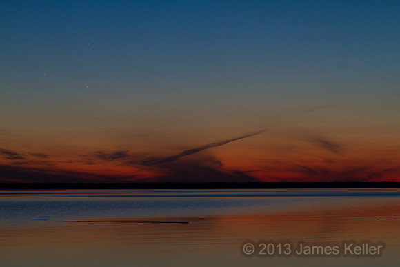 Mercury, Jupiter and Venus Sunset 2