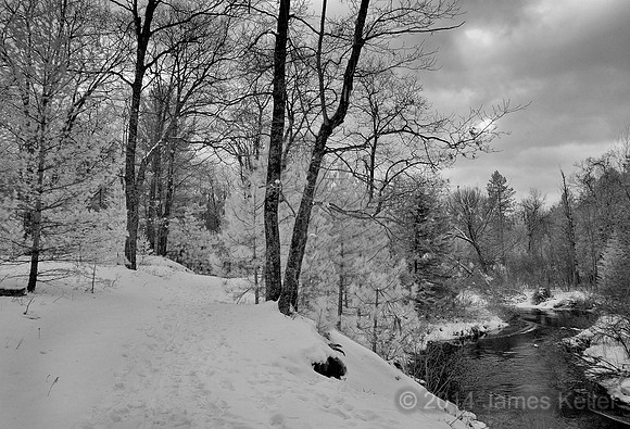 Oqueoc River in Winter