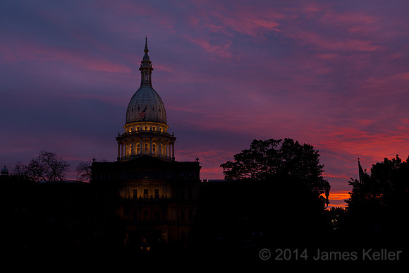 Michigan Captol at Sunset 1
